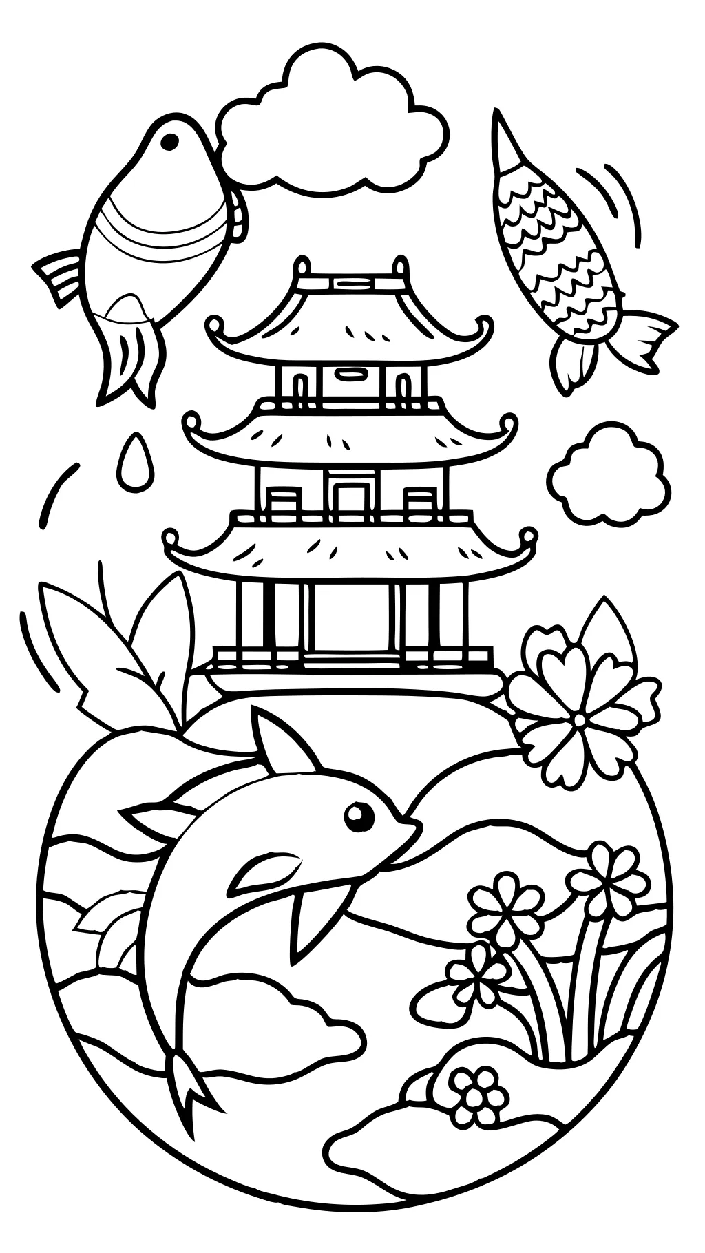 japanese coloring book pages